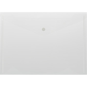 Папка-конверт на кнопке Attache А4 бесцветная 180 мкм (10 штук в упаковке)