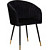 Кресло обеденное Dobrin Mary чёрный (велюр, металл)