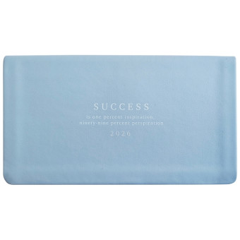 Еженедельник датированный 2026 год InFolio Success искусственная кожа А6   64 листа голубой, I1835emb/light-blue