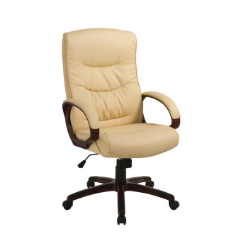 Кресло для руководителя Easy Chair 633 TR бежевое (рециклированная кожа/пластик)