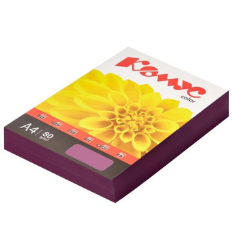Бумага цветная для печати Комус Color ежевика интенсив (А4, 80 г/кв.м, 500 листов)