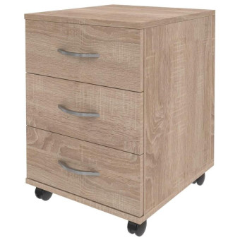 Тумба подкатная Simple SC-3M/3M.1 (дуб сонома, 412x450x566 мм, 3 ящика)