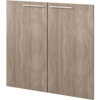 Двери низкие Дублин ЛДСП (дуб кофейный, 380х18х723 мм, 2 штуки)