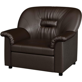 Кресло Chelsea раскладное коричневое (искусственная кожа)