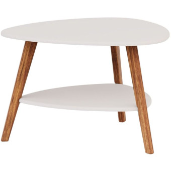 Столик журнальный Комус Мебель Бруклин (белый терраццо/дуб американский,  780х770х500 мм)