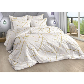 Постельное белье Lovely Textile Мрамор (евро, поплин)