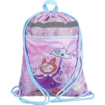 Мешок для обуви Комус Класс Лисичка, 1ручка,карман,светоотр,36х47