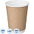 Стакан одноразовый бумажный 430/300 мл крафт 400 штук в упаковке