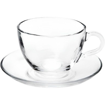 Чайная пара Pasabahce Бейзик стеклянная 200 мл (6 штук в упаковке)