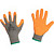 Перчатки рабочие Jeta Safety Signal полиэфирные с латексным покрытием  серые/оранжевые (7 класс вязки, размер XL, 12 пар в упаковке)