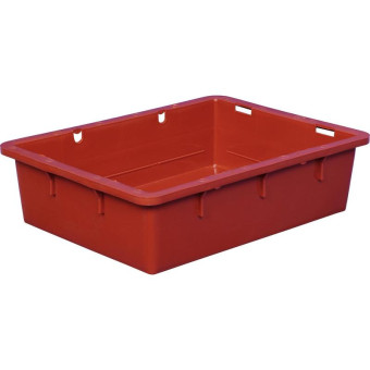Ящик (лоток) сырково-творожный из ПНД 532х400х141 мм красный