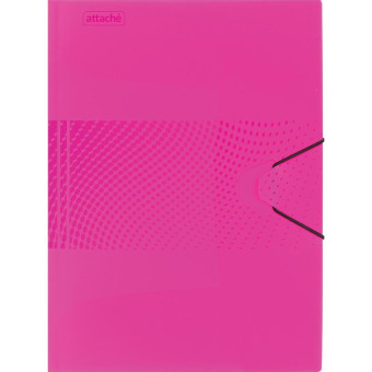 Папка на резинке Attache Digital А4+ 18 мм пластиковая до 200 листов розовая (толщина обложки 0.45 мм)