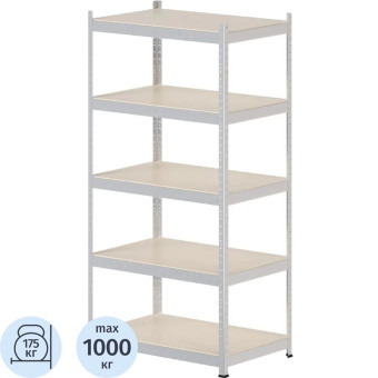 Стеллаж металлический First HIT Board 5 полок (металлик, 912х600х1824  мм)