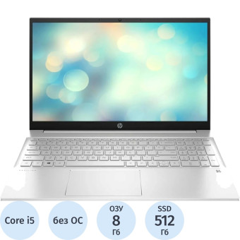Ноутбук HP Pavilion 15-eg3050ci 15.6" Silver Intel Core i5 1335U/8  ГБ/SSD 512 ГБ/Intel Iris Xe Graphics (8F5H5EA)