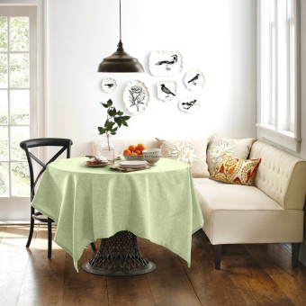 Скатерть на стол прямоугольная Волшебная Ночь 165х200 см полиэстер  рогожка зелёная