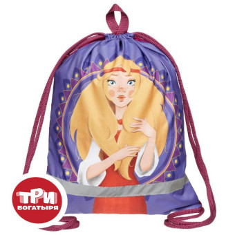 Мешок для сменной обуви Комус Три богатыря Аленушка 360x470 мм с карманом