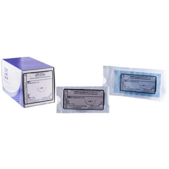 Шовный материал Капрон 0 75 см режущая игла 30 мм 0 (3.5) (20 штук в упаковке)