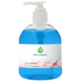 Мыло жидкое дезинфицирующее Альтсепт М 500 мл (с дозатором)