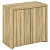 Шкаф для документов Corner COR.ST-3.1 (гикори песочный/ваниль, 900х450х845 мм)