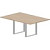 Стол для переговоров Virtus VTM1812OWAL (дуб светлый/алюминий,  1800х1200х720 мм)