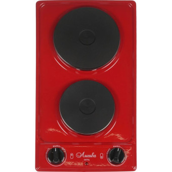 Плита электрическая Лысьва ЭПБ 22 узкая красная (эмаль, 2 конфорки)