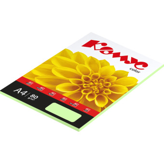 Бумага цветная для печати Комус Color зеленая пастель (А4, 80 г/кв.м, 50 листов)