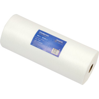 Салфетка одноразовая нестерильная в рулоне с перфорацией 30 x 40 см (белая, 100 штук в рулоне)