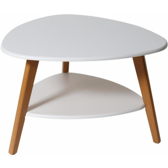 Стол журнальный Бруклин (белый/дуб светлый, 780x770x500 мм)