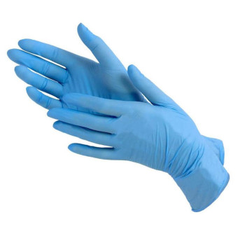 Перчатки медицинские смотровые нитриловые Klever Violet Blue нестерильные неопудренные голубые размер S (100 штук в упаковке)