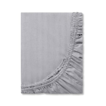 Простыня на резинке Волшебная ночь Gray cloud 160x200 см поплин 105  г/кв.м разноцветная