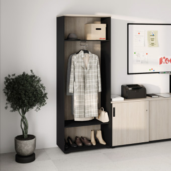 Каркас гардероба Комус Мебель К-Loft 241H010 дуб скандинавский/графит  786х420х2106 мм