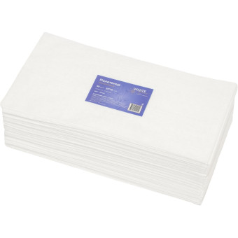 Салфетка одноразовая нестерильная в сложении 35 x 70 см 50 г/кв.м (белая, 50 штук в упаковке)