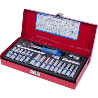 Набор головок шестигранных King Tony 2526MR 4-12 мм 1/4' 26 предметов