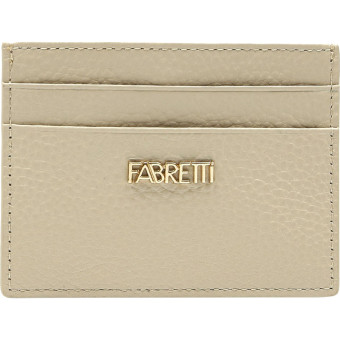 Картхолдер Fabretti натуральная кожа на 5 карт бежевый