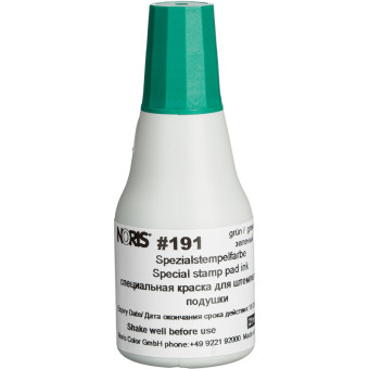 Краска штемпельная Noris зеленая на водной основе 25 г