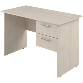 Стол для учителя Комус Мебель с подвесной тумбой (дуб шамони светлый,  1450х320х420 мм)