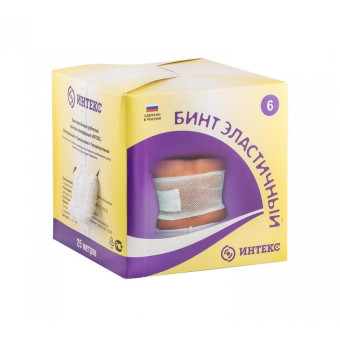 Бинт эластичный Интекс трубчатый размер №6 25 м
