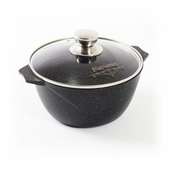 Кастрюля Мечта Гранит Black Induction Pro 4 л алюминий с крышкой