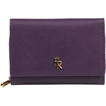 Кошелек женский Fabretti из натуральной кожи фиолетового цвета  (Q23N-142)