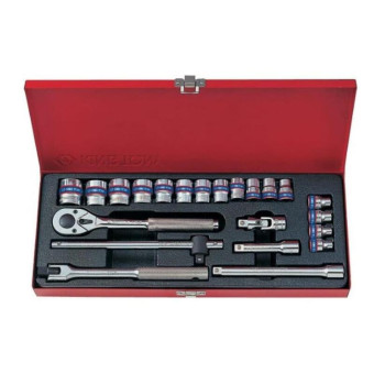 Набор головок двенадцатигранных King Tony 6-22 мм 3/8" 22 предмета (3023MR)