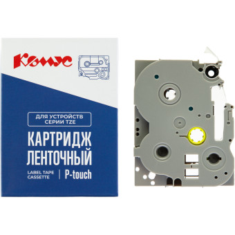 Картридж Комус TZE-765 для принтера этикеток Brother (36 мм х 8 м, цвет ленты зеленый, шрифт белый)