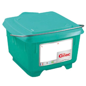 Ведро с крышкой Gilac 8 л пластиковое зеленое