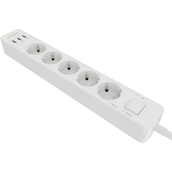 Сетевой фильтр Harper UCH-530 на 5 розеток + 3 USB 1.5 метра белый (H00002264)