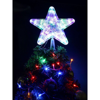 Верхушка на елку Белая Звезда 22х22 см