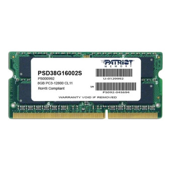 Оперативная память Patriot Memory SL 8 ГБ PSD38G16002S (SO-DIMM DDR3) Оперативная память Patriot Memory SL 8 ГБ PSD38G16002S (SO-DIMM DDR3)
