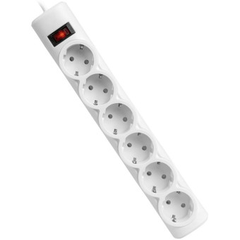 Сетевой фильтр Defender DFS 153 на 6 розеток 3 метра белый (99490)