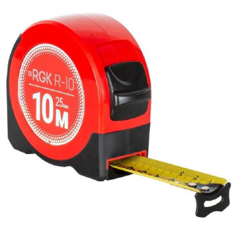 Рулетка измерительная RGK R10 10 м x 25 мм сталь/нейлон с поверкой (755986)
