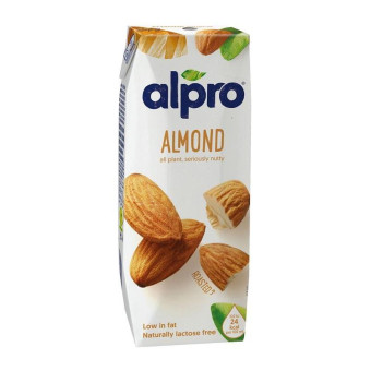 Напиток миндальный Alpro ультрапастеризованный с кальцием и витаминами 250 г (15 штук в упаковке)