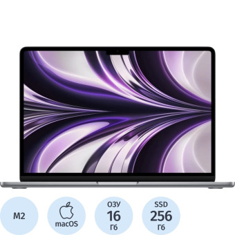 Ноутбук Apple Air MacBook A2681 13.6" Gray Apple M2/16 ГБ/SSD 256  ГБ/Apple M2 8-core (MC7U4LL/A)