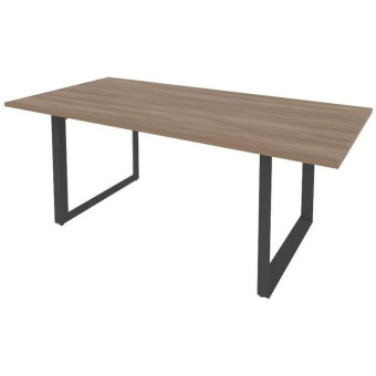 Стол для переговоров Onix Direct O.MO-PRG-19 на металлокаркасе (дуб аризона/антрацит, 1980х980х750 мм)